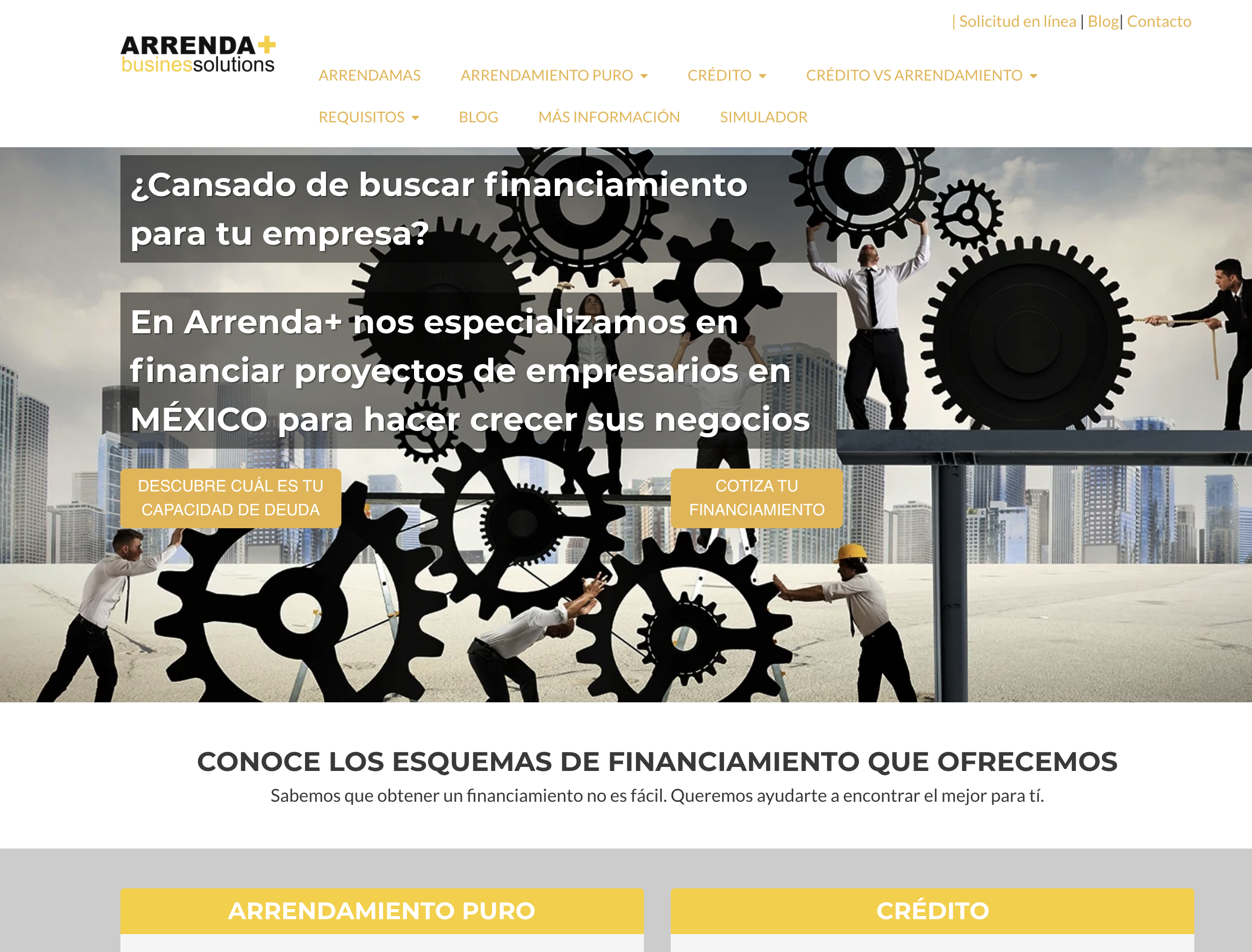 Arrenda+ website