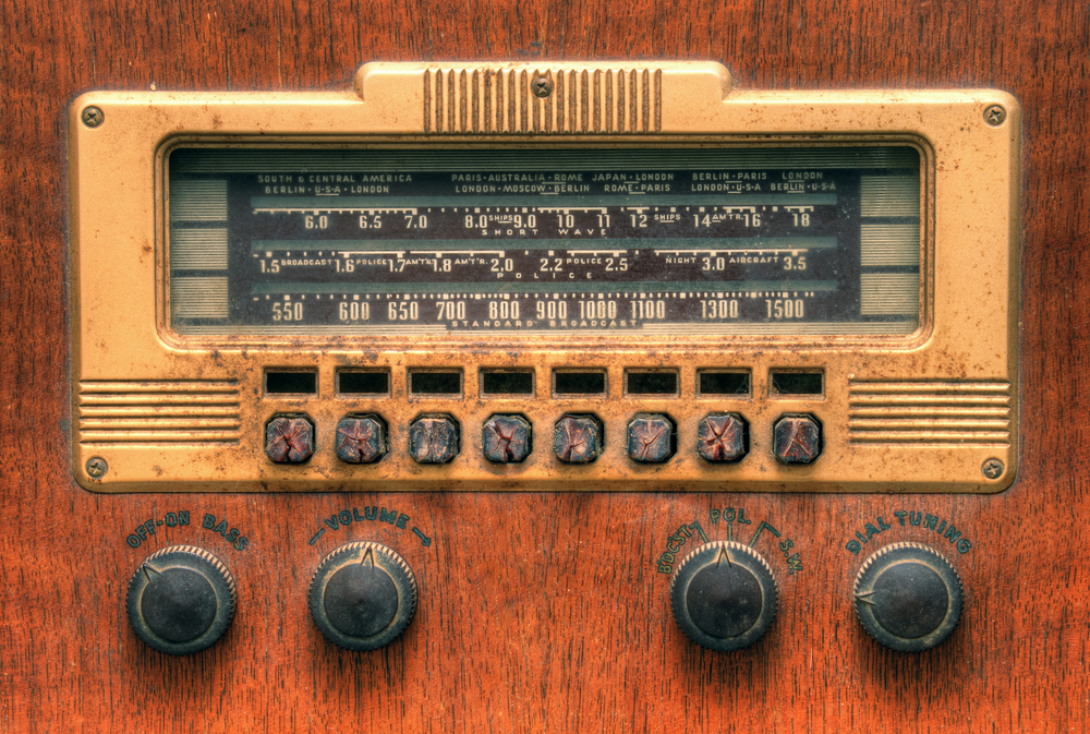 vintage antique radio dial